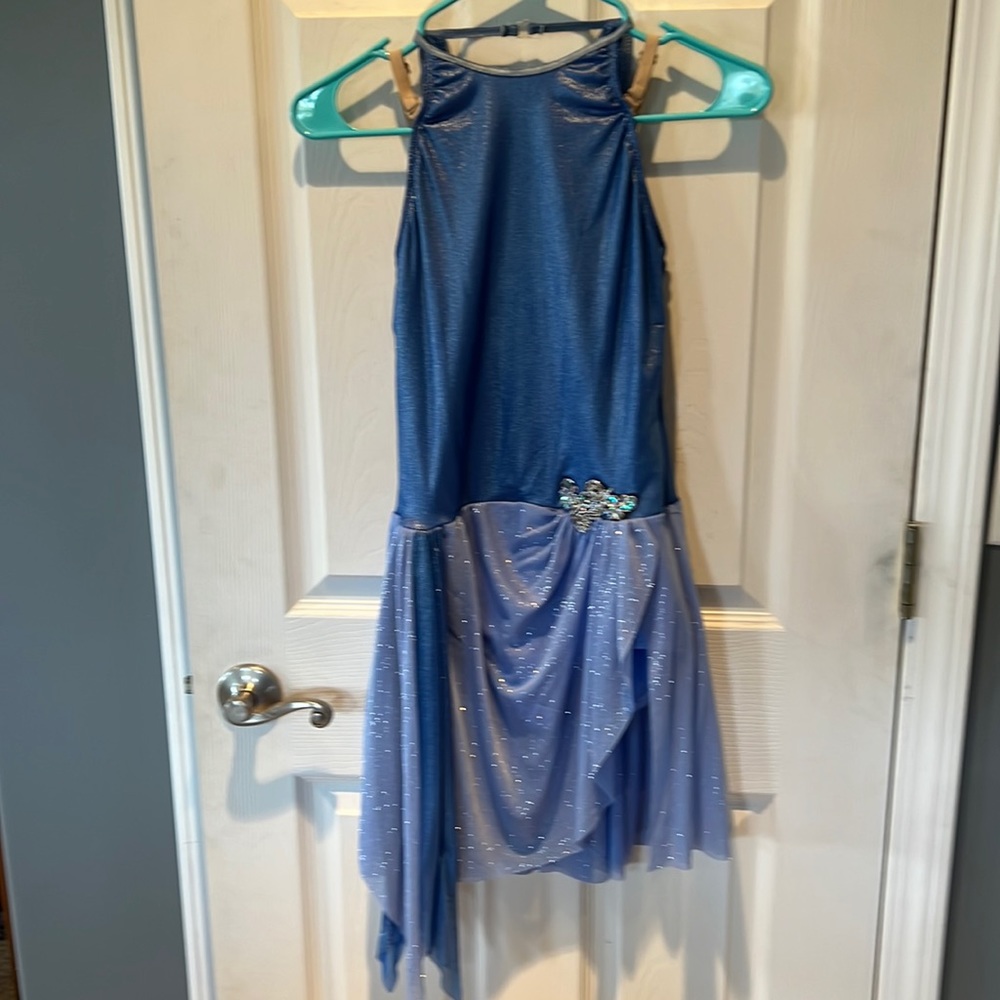 Blue lyrical dance costume